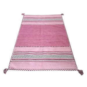 Różowy bawełniany dywan Webtappeti Antique Kilim, 60x90 cm