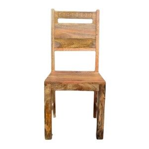 Krzesło z litego drewna mango Massive Home Ella