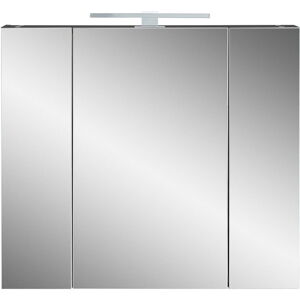 Ciemnoszara szafka łazienkowa z lustrem 76x71 cm – Germania