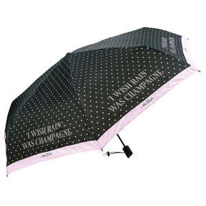 Czarna parasolka w kropki Miss Étoile Champagne, ø 87 cm