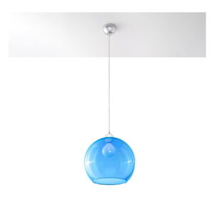Niebieska lampa wisząca ze szklanym kloszem ø 30 cm Bilbao – Nice Lamps