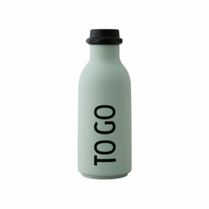 Jasnozielona butelka na wodę Design Letters To Go, 500 ml