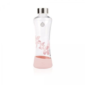 Rózowa szklana butelka Equa Urban Jungle Magnolia, 550 ml