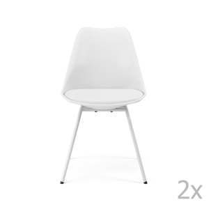 Zestaw 2 białych krzeseł Tenzo Gina Triangle