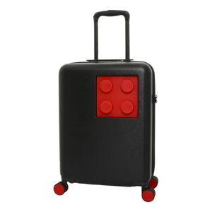 Czarno-czerwona dziecięca walizka na kółkach z zamkiem LEGO® Urban 20