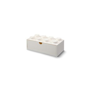 Biały pojemnik z szufladą na biurko LEGO® Double