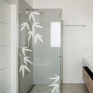 Naklejka na drzwi prysznicowe Ambiance Bamboo Leaves 