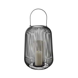 Czarny metalowy lampion Native Industrial, ⌀ 22,5 cm