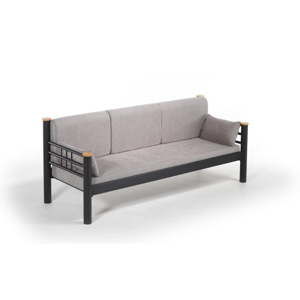 Szara 3-osobowa sofa ogrodowa Kappis, 80x210 cm