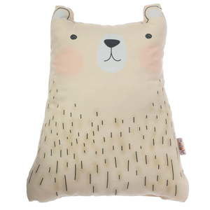 Brązowa poduszka dziecięca z domieszką bawełny Apolena Pillow Toy Bear Cute, 22x30 cm