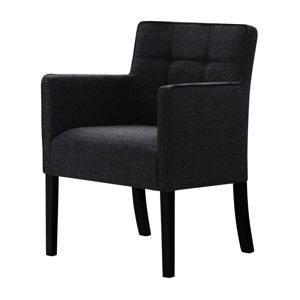 Czarne krzesło z czarnymi nogami Ted Lapidus Maison Freesia