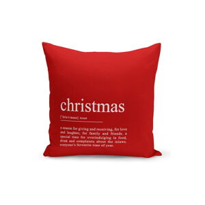 Czerwona świąteczna poszewka na poduszkę Kate Louise Christmas Noel, 43 x 43 cm