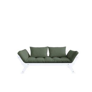 Sofa rozkładana z zielonym pokryciem Karup Bebop White