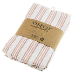 Komplet 4 różowych bawełnianych ścierek Tiseco Home Studio, 50x70 cm