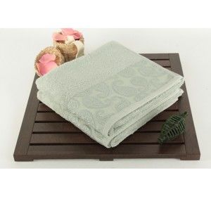 Zestaw 2 jasnozielonych ręczników ze 100% bawełny Patricia Sal Green, 50x90 cm