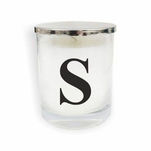 Biało-czarna świeczka North Carolina Scandinavian Home Decors Monogram Glass Candle S
