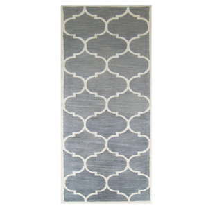 Srebrny dywan tuftowany ręcznie Bakero Florida, 78x244 cm