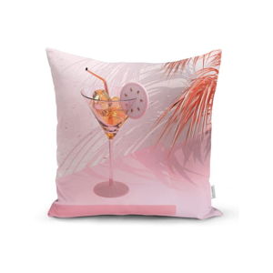 Poszewka na poduszkę Minimalist Cushion Covers Drink With Pink BG, 45x45 cm