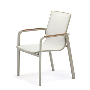 Szary metalowy fotel ogrodowy Rotonde – Ezeis
