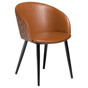 Brązowe krzesło ze skóry ekologicznej DAN-FORM Denmark Dual