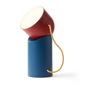 Czerwona/niebieska lampa stołowa LED (wysokość 14 cm) Orbe – Lexon