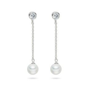 Kolczyki perłowe wiszące Elegance, 4,6 cm