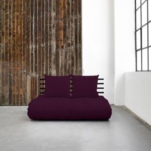 Sofa rozkładana Karup Shin Sano Black/Purple Plum