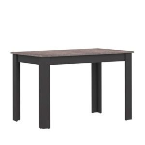 Czarny stół z blatem w dekorze betonu TemaHome Nice, 110x70 cm