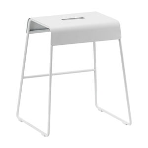 Biały metalowy stołek A-Stool – Zone