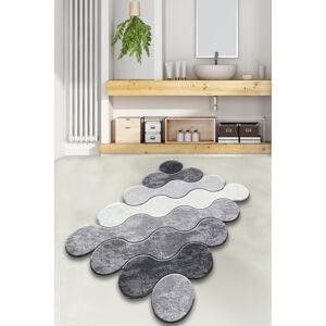 Szary dywanik łazienkowy 70x120 cm Circle – Foutastic
