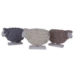 Zestaw 3 owieczek dekoracyjnych Ego Dekor, 25x16 cm