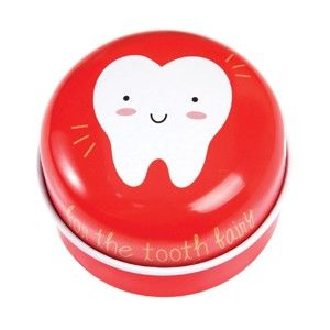 Czerwony metalowy pojemnik na mleczaki Rex London Tooth Fairy