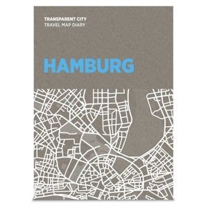 Mapa z kartkami na notatki Palomar Transparent City Hamburg