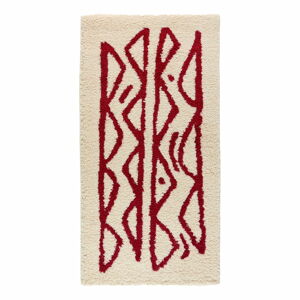 Kremowo-czerwony dywan Le Bonom Morra, 80x150 cm