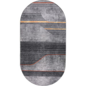 Szary dywan odpowiedni do prania 60x100 cm Oval – Vitaus