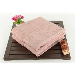Zestaw 2 różowych ręczników Tomur Dusty Rose, 50x90 cm