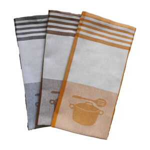 Ręczniki bawełniane w zestawie 3 sztuk 70x50 cm Cook - JAHU collections