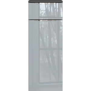 Szara wysoka/wisząca szafka łazienkowa 36x93 cm Vasio – Germania
