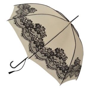 Bezowy parasol Vintage, ⌀ 95 cm