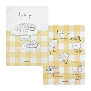 Bawełniane ścierki zestaw 2 szt. 50x70 cm Apple pie – Happy Friday