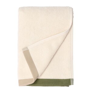 Zielony/beżowy bawełniany ręcznik 50x100 cm Contrast – Södahl