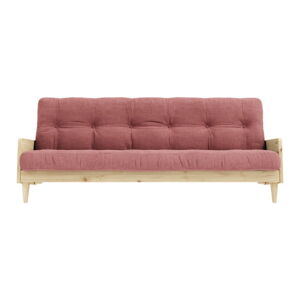 Różowa rozkładana sofa 190 cm Indie – Karup Design