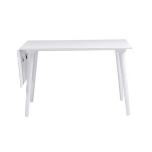 Biały stół z litego drewna dębowego Rowico Lotte Leaf, 120x80 cm