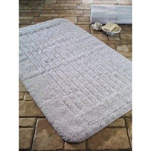 Biały dywanik łazienkowy Confetti Bathmats Cotton Stripe, 60x100 cm