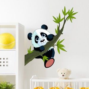 Dziecięca naklejka ścienna Ambiance Panda On Branches
