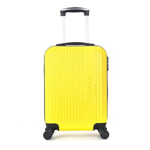 Żółta walizka fakturowana z 4 kółkami Vertigo Mount Cameroon