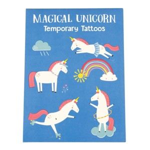 Zestaw 2 arkuszy ze zmywalnymi tatuażami Rex London Magical Unicorn