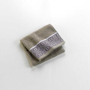 Bawełniany ręcznik frotte w kolorze khaki 50x90 cm Esteban – douceur d'intérieur