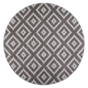 Jasnobrązowy okrągły dywan odpowiedni do prania ø 120 cm – Vitaus