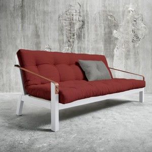 Sofa rozkładana Karup Poetry White/Passion Red/Granite Grey